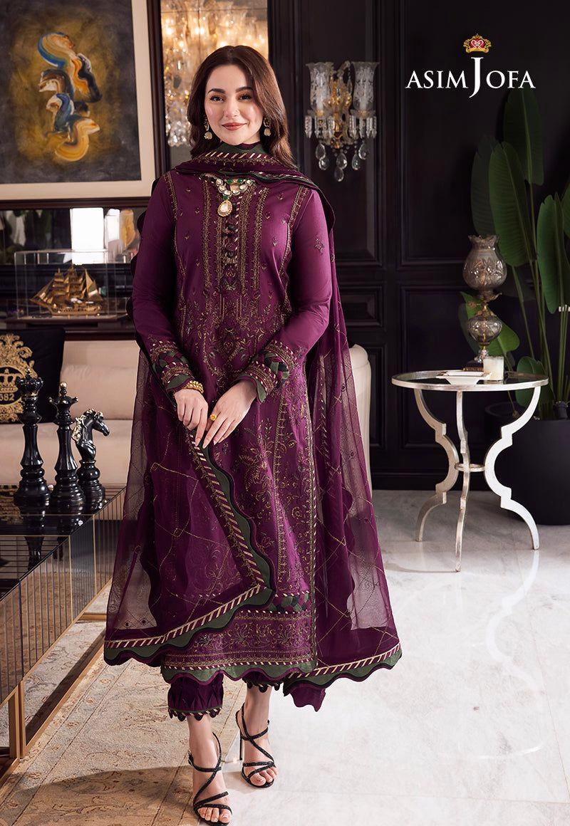 Luxe Summer 3PC Suit | Sequinned Embroidery & Bamber Dupatta (SC-25050045 )